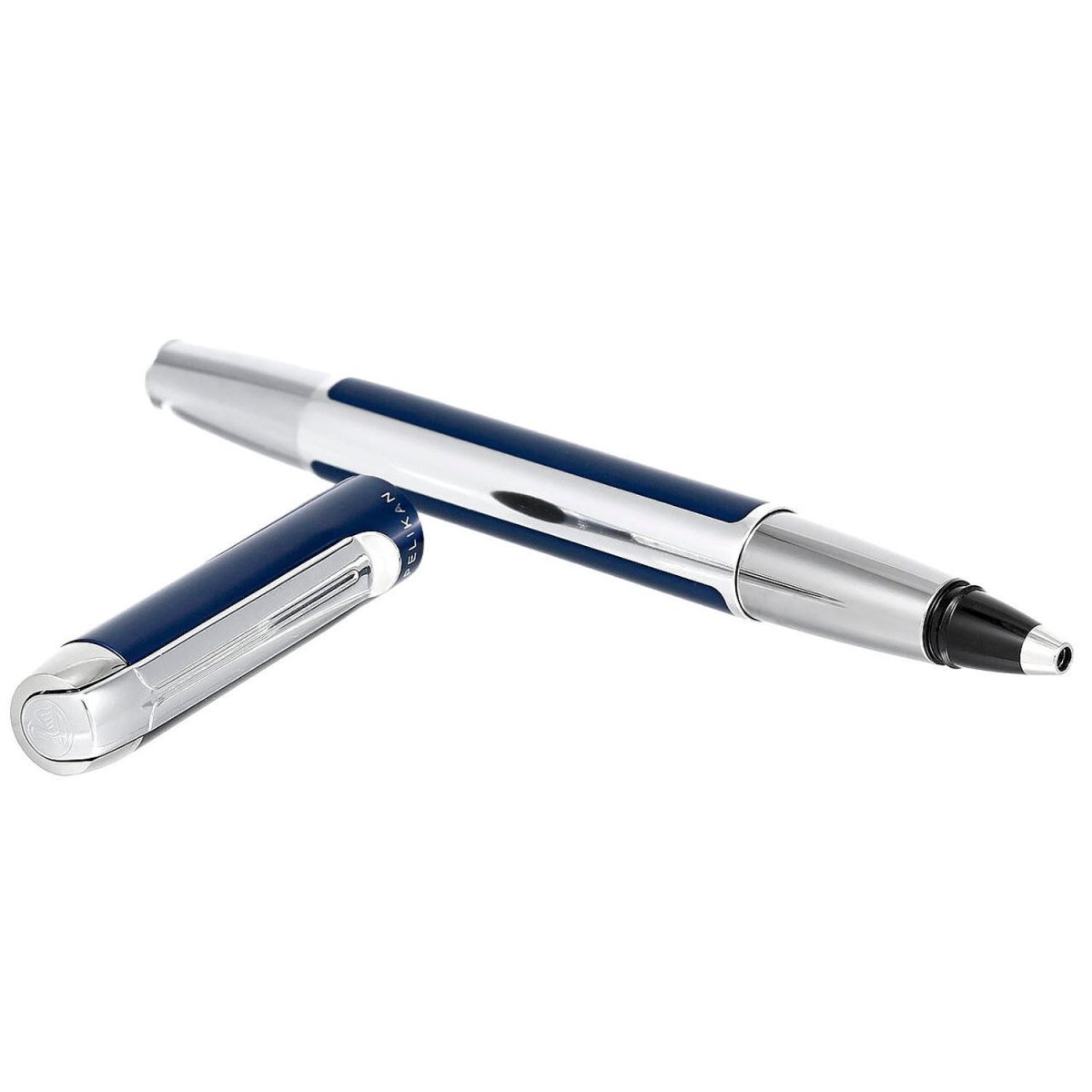 Pelikan Pura R40 Blue/Silver Roller Ball Pen 955013 - SCOOBOO - PEP_PUR_R40_BLUSLV_RB_955013 - Roller Ball Pen