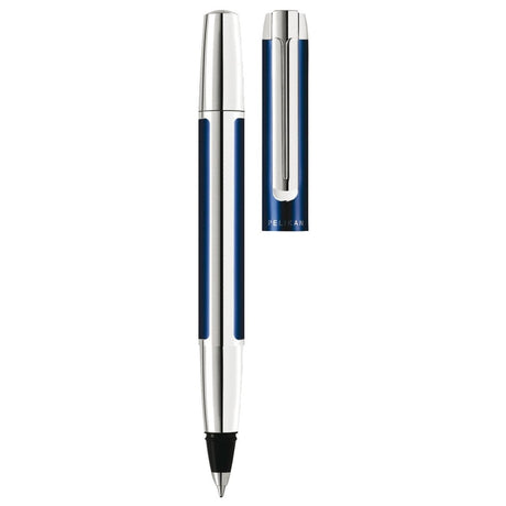 Pelikan Pura R40 Blue/Silver Roller Ball Pen 955013 - SCOOBOO - PEP_PUR_R40_BLUSLV_RB_955013 - Roller Ball Pen