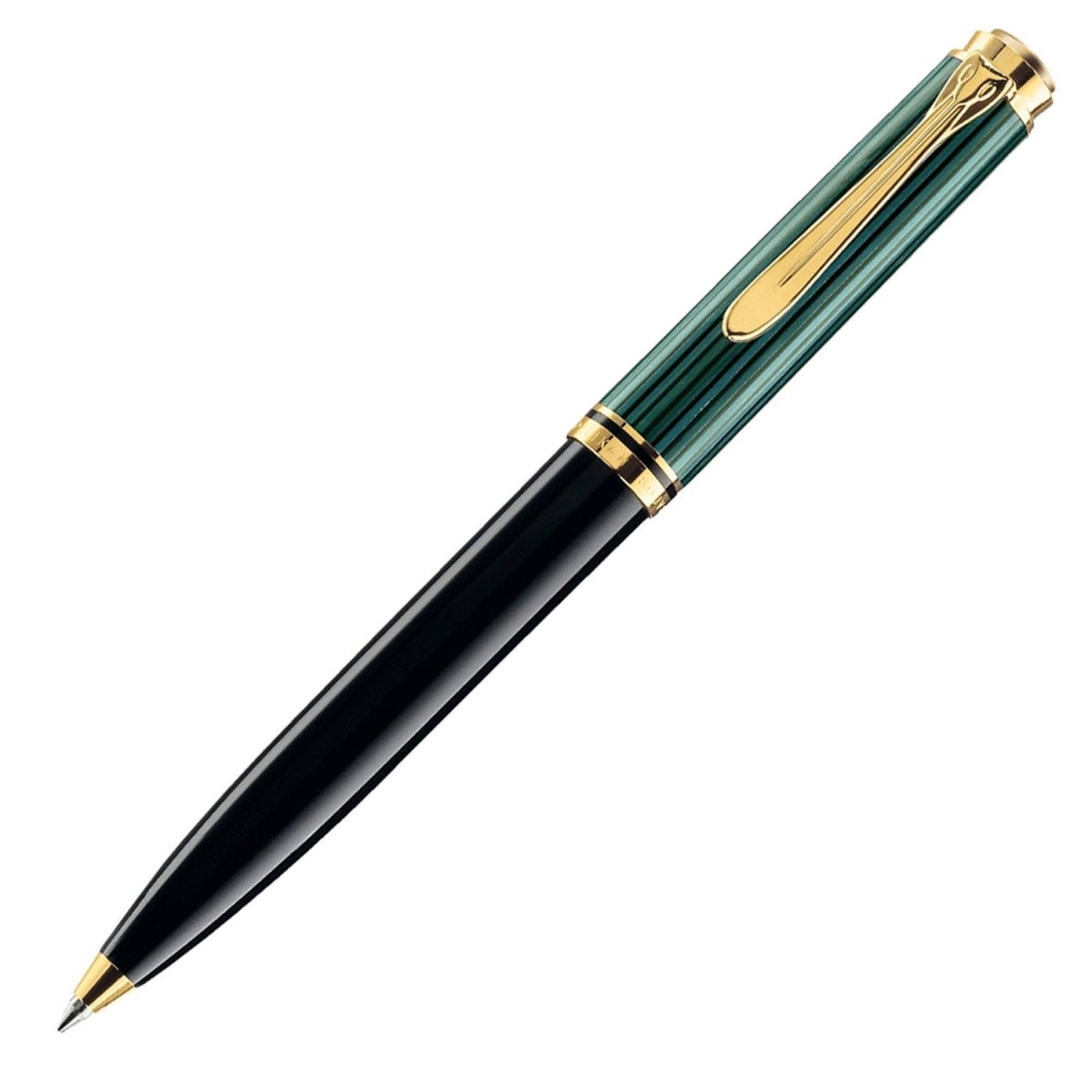 Pelikan Souveran K600 Black/Green Ballpoint Pen 979518 - SCOOBOO - PEP_SVRN_K600_BLKGRN_BP_979518 - Ballpoint Pen