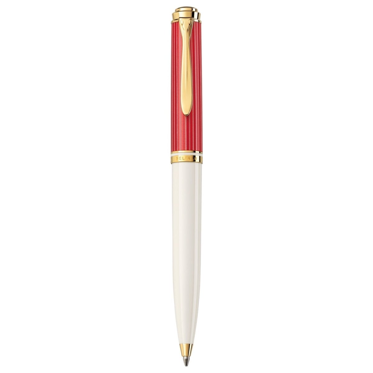 Pelikan Souveran K600 Red/White Ballpoint Pen 823135 (Special Edition) - SCOOBOO - PEP_SVRN_K600_REDWHT_BP_823135 - Ballpoint Pen