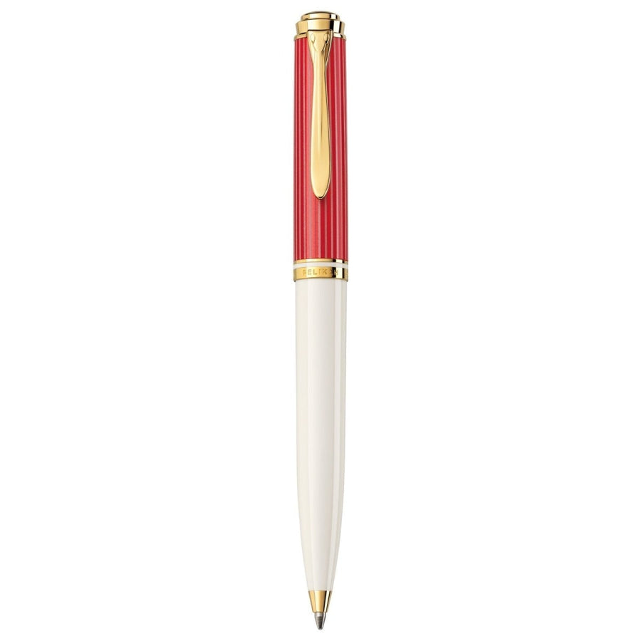 Pelikan Souveran K600 Red/White Ballpoint Pen 823135 (Special Edition) - SCOOBOO - PEP_SVRN_K600_REDWHT_BP_823135 - Ballpoint Pen