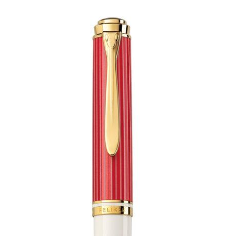 Pelikan Souveran K600 Red/White Ballpoint Pen 823135 (Special Edition) - SCOOBOO - PEP_SVRN_K600_REDWHT_BP_823135 - Ballpoint Pen