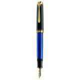 Pelikan Souveran M400 Black/Blue Fountain Pen - SCOOBOO - PEP_SVRN_M400_BLKBLU_FPEF_985952 - Fountain Pen