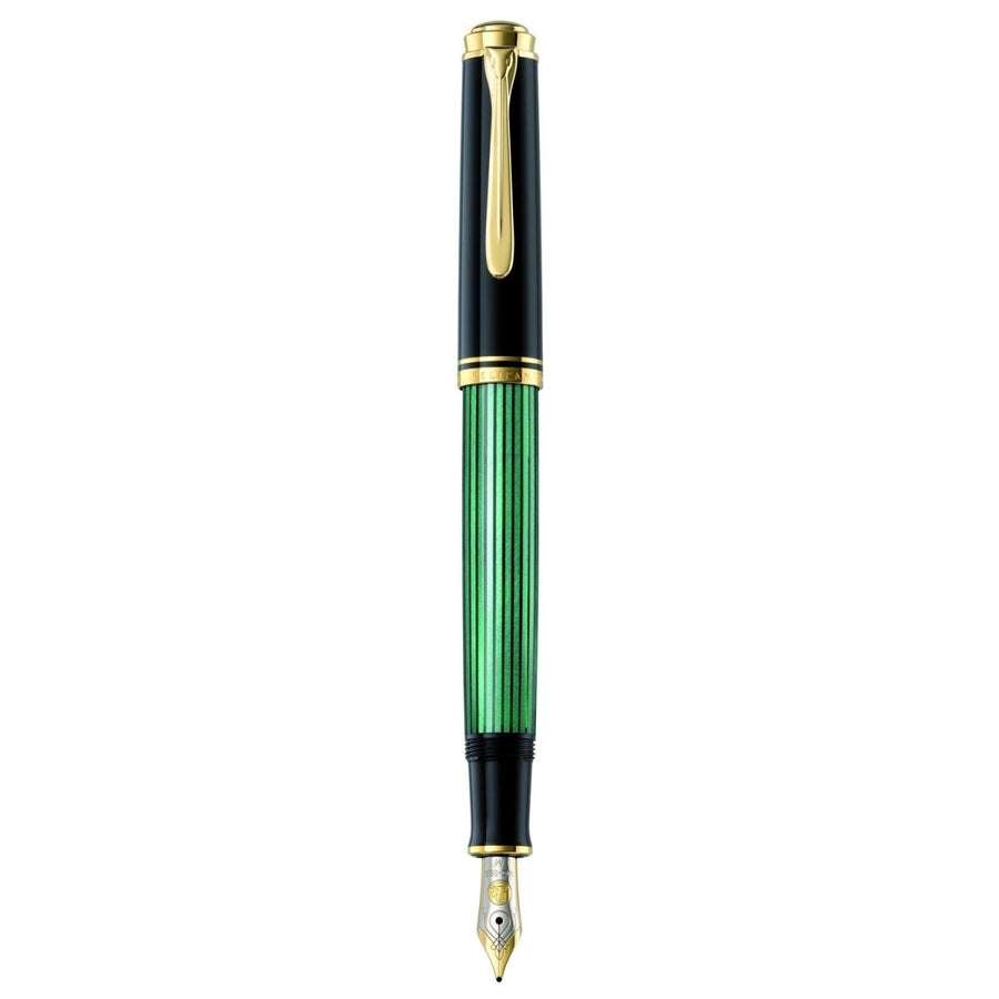 Pelikan Souveran M400 Black/Green Fountain Pen - SCOOBOO - PEP_SVRN_M400_BLKGRN_FPEF_985796 - Fountain Pen