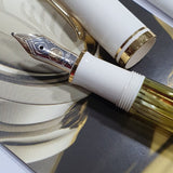 Pelikan Souveran M400 White Tortoiseshell Fountain Pen - SCOOBOO - PEP_SVRN_M400_WHT_TORSHL_FPEF_935403 - Fountain Pen