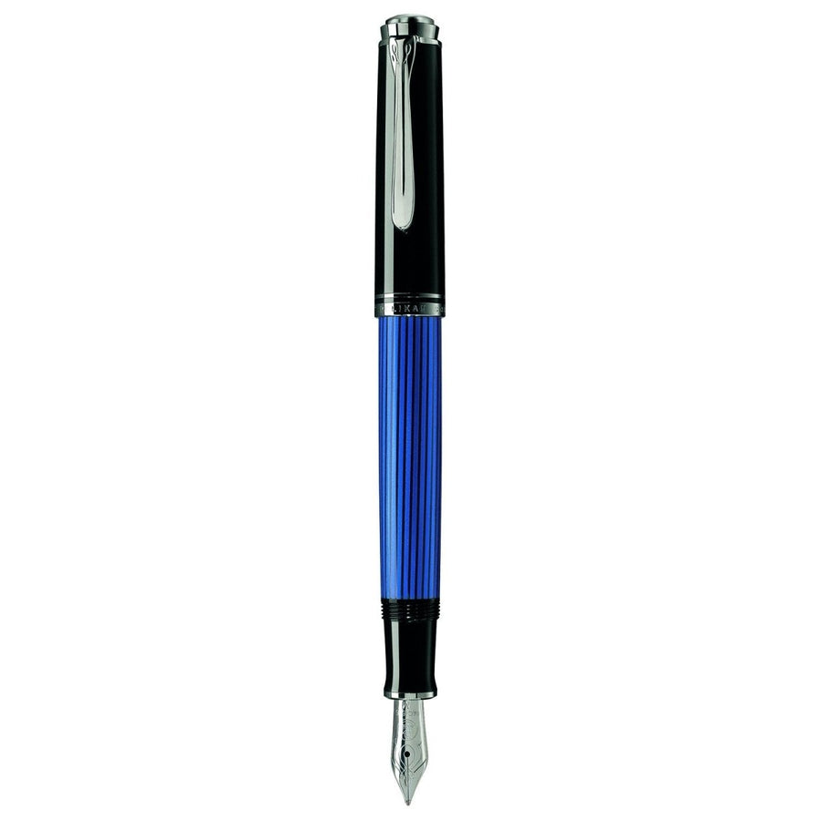 Pelikan Souveran M405 Black/Blue Fountain Pen - SCOOBOO - PEP_SVRN_M405_BLKBLU_FPEF_932772 - Fountain Pen