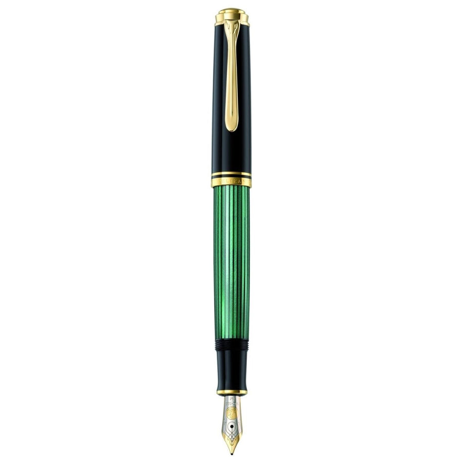 Pelikan Souveran M600 Black/Green Fountain Pen - SCOOBOO - PEP_SVRN_M600_BLKGRN_FPEF_979435 - Fountain Pen
