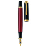 Pelikan Souveran M600 Black/Red Fountain Pen - SCOOBOO - PEP_SVRN_M600_BLKRED_FPEF_928903 - Fountain Pen