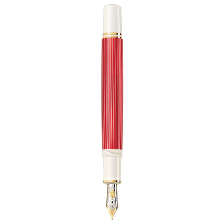 Pelikan Souveran M600 Red/White Fountain Pen (Special Edition) - SCOOBOO - PEP_SVRN_M600_REDWHT_FPEF_823098 - Fountain Pen