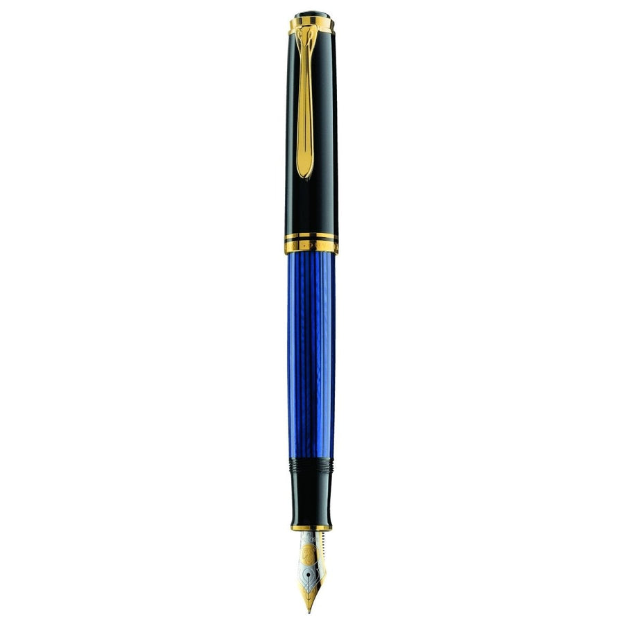 Pelikan Souveran M800 Black/Blue Fountain Pen - SCOOBOO - PEP_SVRN_M800_BLKBLU_FPEF_986711 - Fountain Pen
