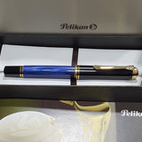 Pelikan Souveran M800 Black/Blue Fountain Pen - SCOOBOO - PEP_SVRN_M800_BLKBLU_FPEF_986711 - Fountain Pen