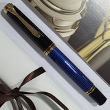 Pelikan Souveran M800 Black/Blue Fountain Pen - SCOOBOO - PEP_SVRN_M800_BLKBLU_FPEF_986711 - Fountain Pen