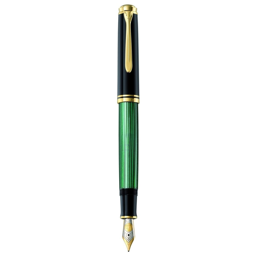 Pelikan Souveran M800 Black/Green Fountain Pen - SCOOBOO - PEP_SVRN_M800_BLKGRN_FPEF_986513 - Fountain Pen