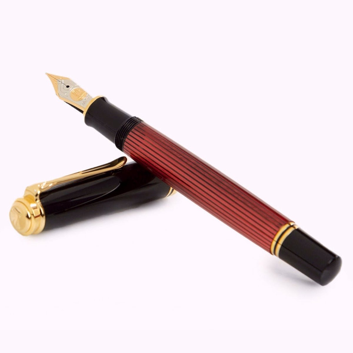 Pelikan Souveran M800 Black/Red Fountain Pen - SCOOBOO - PE_SVRN_M800_BLKRED_FPEF_816557 - Fountain Pen