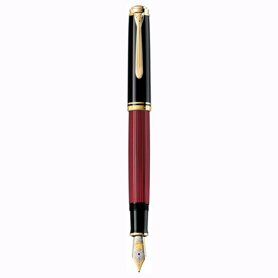 Pelikan Souveran M800 Black/Red Fountain Pen - SCOOBOO - PE_SVRN_M800_BLKRED_FPEF_816557 - Fountain Pen