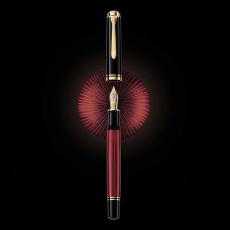 Pelikan Souveran M800 Black/Red Fountain Pen - SCOOBOO - PE_SVRN_M800_BLKRED_FPEF_816557 - Fountain Pen