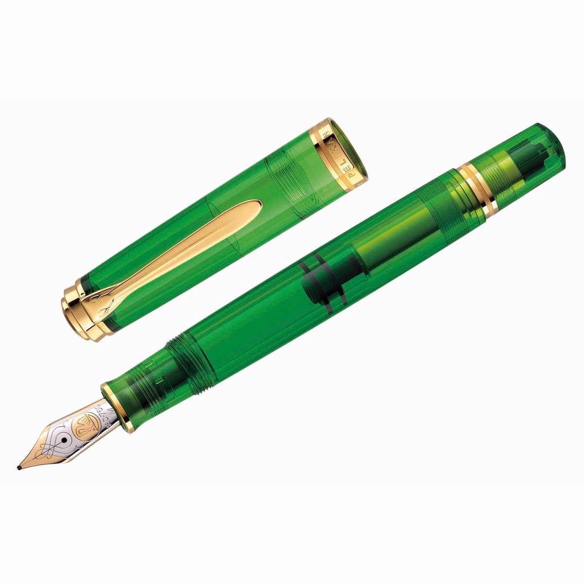 Pelikan Souveran M800 Green Demostrator Fountain Pen (Special Edition) - SCOOBOO - PEP_SVRN_M800_GRN_DEMO_FPF_821445 - Fountain Pen