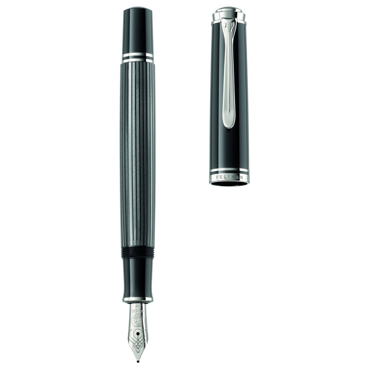 Pelikan Souveran M805 Stresemann Anthracite Fountain Pen - SCOOBOO - PEP_SVRN_M805_STR_ANTH_FPEF_957654 - Fountain Pen