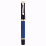 Pelikan Souveran R400 Black/Blue Roller Ball Pen 987974 - SCOOBOO - PEP_SVRN_R400_BLKBLU_RB_987974 - Roller Ball Pen