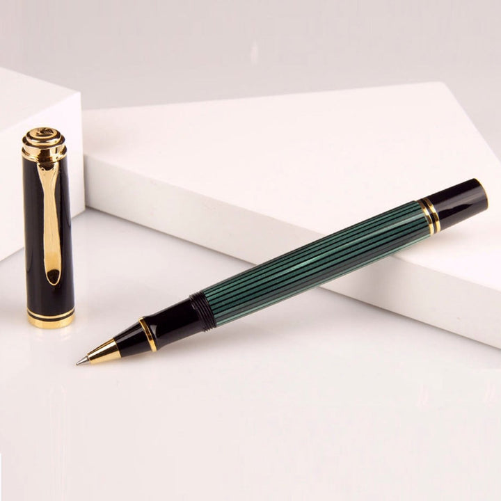 Pelikan Souveran R400 Black/Green Roller Ball Pen 987966 - SCOOBOO - PEP_SVRN_R400_BLKGRN_RB_987966 - Roller Ball Pen