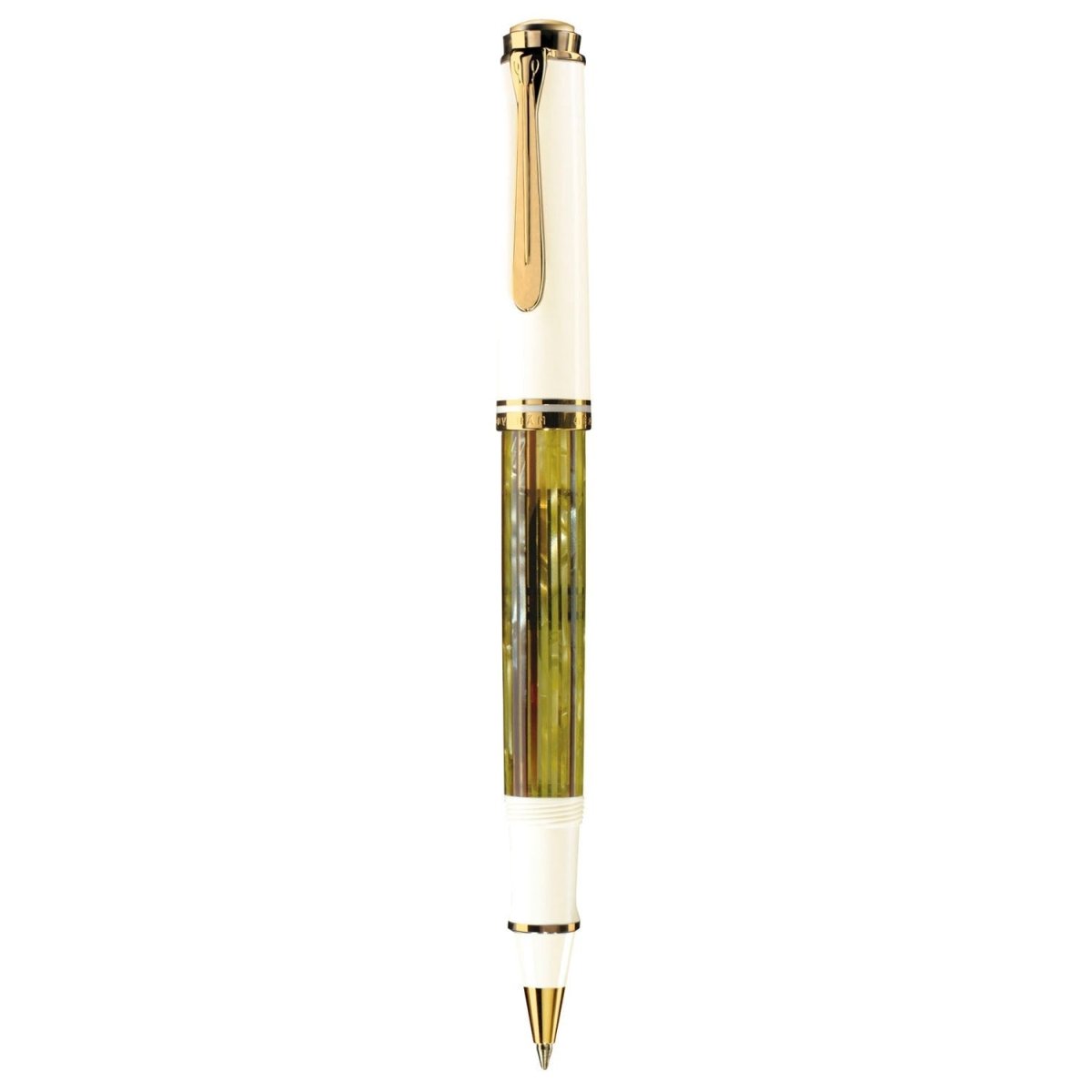 Pelikan Souveran R400 White Tortoiseshell Roller Ball Pen 935585 - SCOOBOO - PEP_SVRN_R400_WHT_TORSHL_RB_935585 - Roller Ball Pen