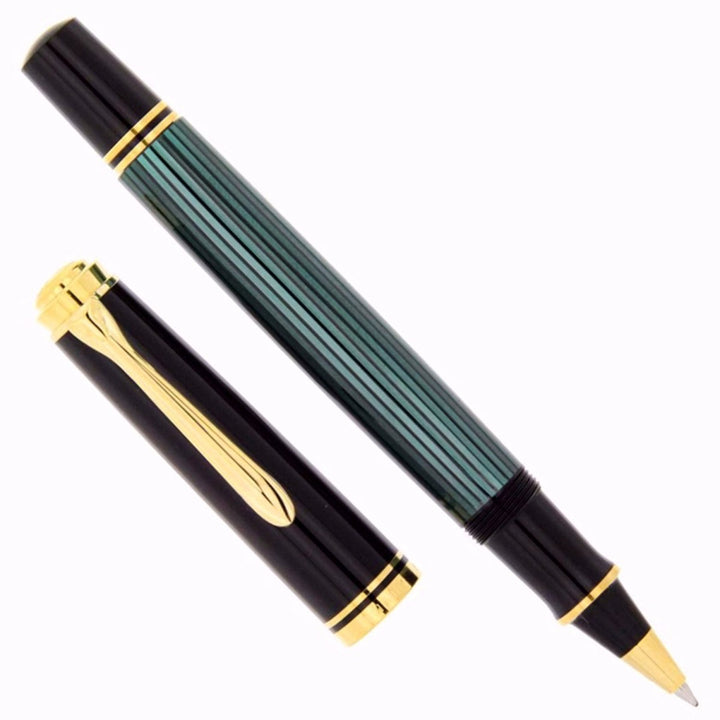 Pelikan Souveran R600 Black/Green Roller Ball Pen 979534 - SCOOBOO - PEP_SVRN_R600_BLKGRN_RB_979534 - Roller Ball Pen