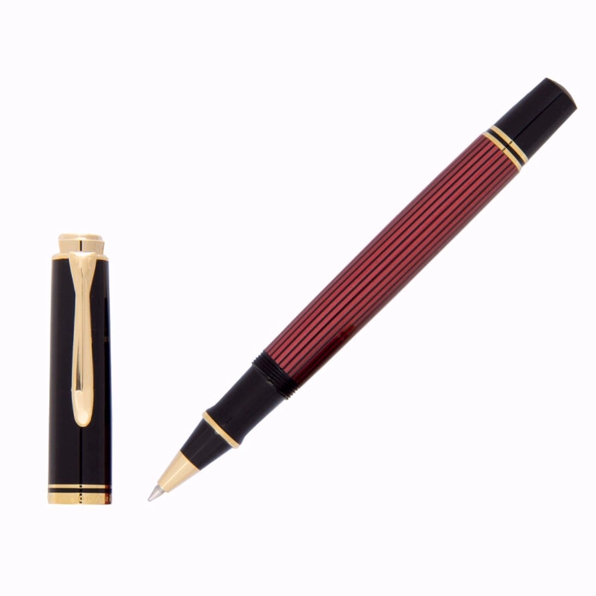 Pelikan Souveran R600 Black/Red Roller Ball Pen 928945 - SCOOBOO - PEP_SVRN_R600_BLKRED_RB_928945 - Roller Ball Pen