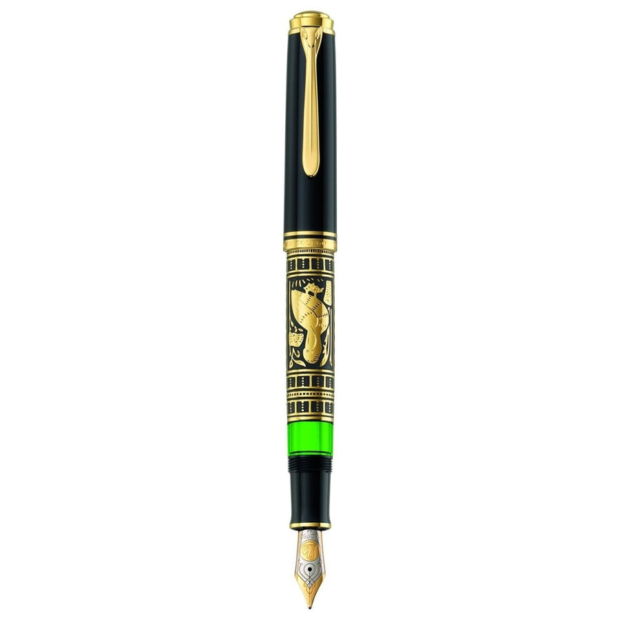Pelikan Toledo M900 Black Fountain Pen - SCOOBOO - PEP_TLD_M900_BLK_FPEF_924589 - Fountain Pen