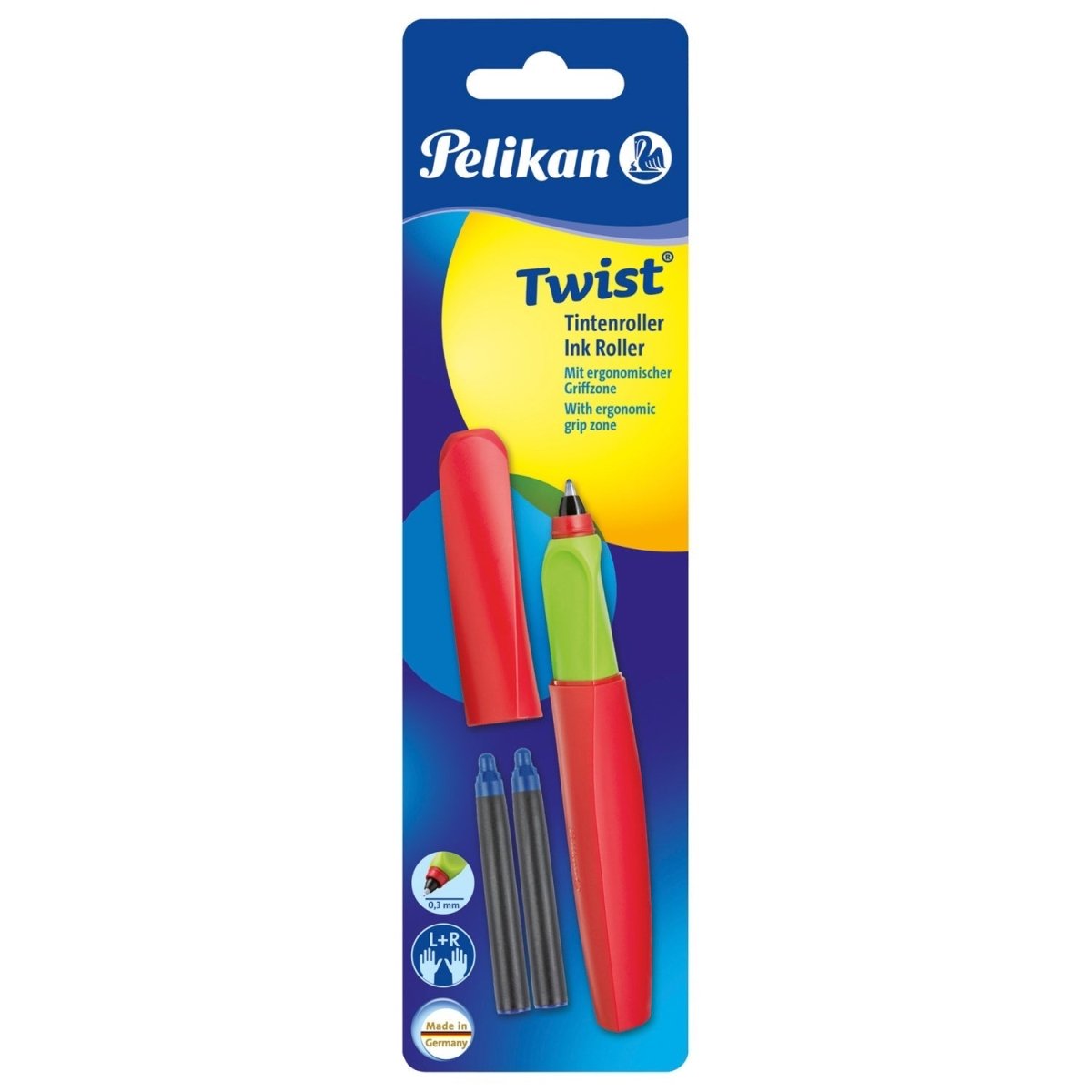 Pelikan Twist R457 Fiery Red Roller Ball Pen 926022R - SCOOBOO - PE_TWS_R457_FRYRED_RB_926022R - Roller Ball Pen