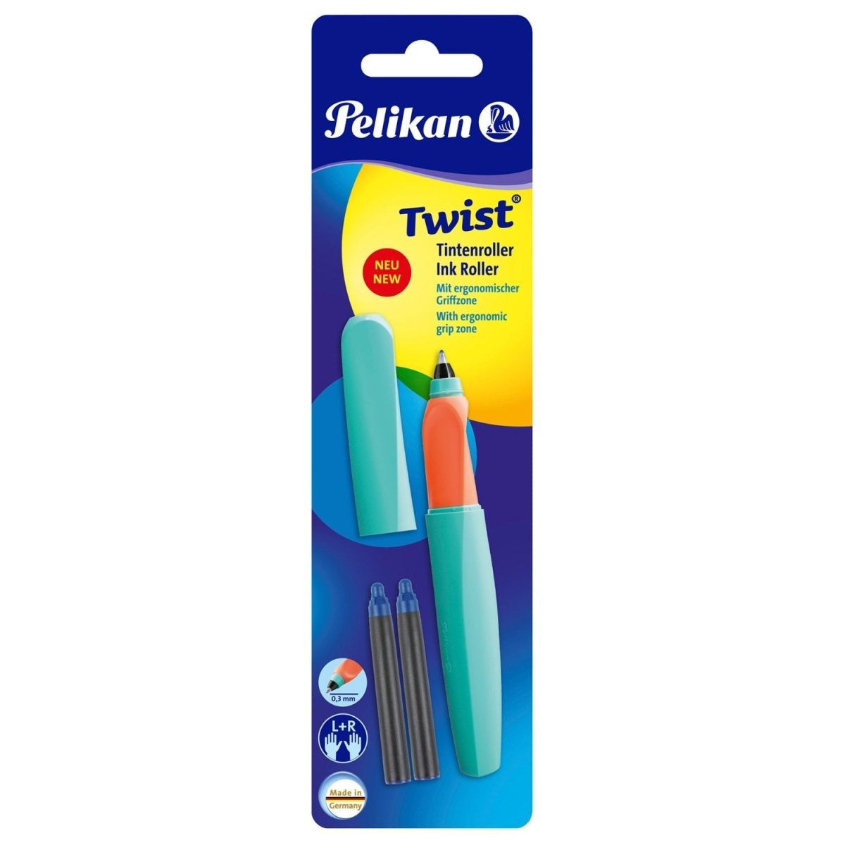 Pelikan Twist R457 Spearmint Roller Ball Pen 926022M - SCOOBOO - PE_TWS_R457_MINT_RB_926022M - Roller Ball Pen