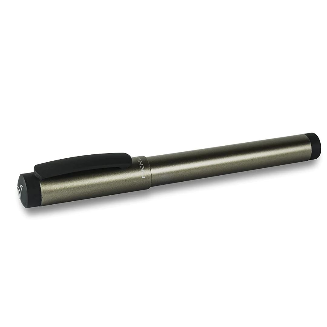 Penlux Junior Metallic Charcoal Body With Black Clip Fountain Ink Pen - SCOOBOO - PENLUX-JR-CHARCOAL-M - Fountain Pen