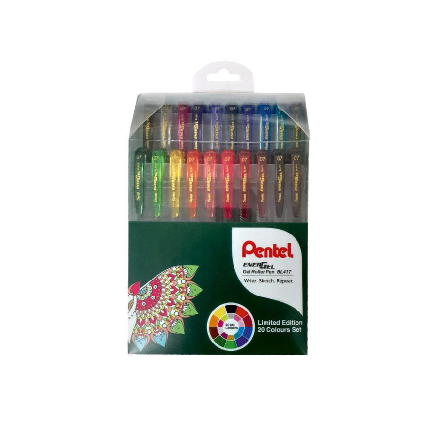 Pentel Energel Gel Roller Pen (Pack of 20) - SCOOBOO - BL417-20-PC - Gel Pens