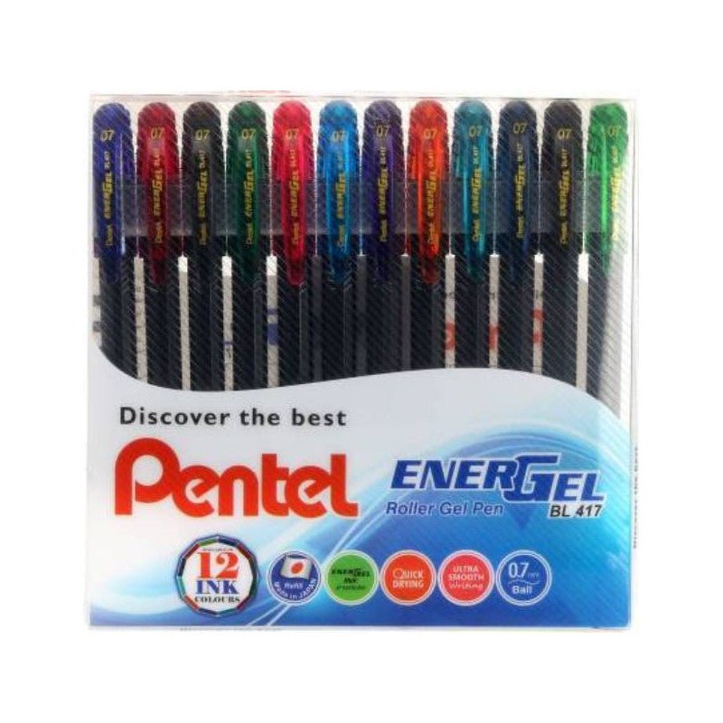 Pentel Energel Roller Gel Pen 0.7 BL-417 6 Penne -  Italia