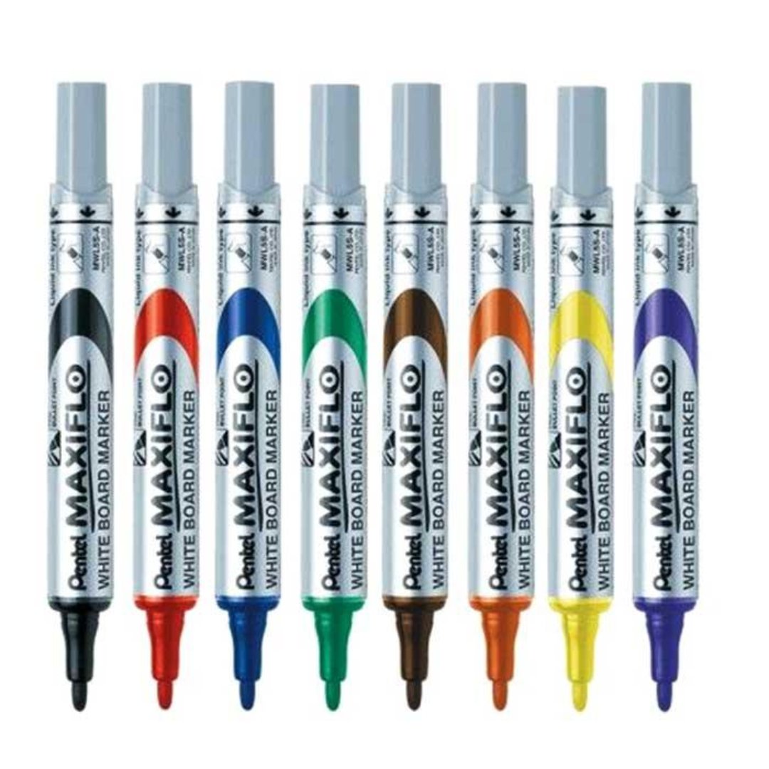 Pentel MAXIFLOW WHITEBOARD MARKER BULLET FINE - SCOOBOO - MWL5S-A - White-Board & Permanent Markers