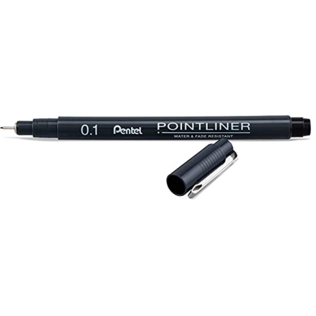 Pentel - S20P Pointliner Pigment Liner Technical Drawing Fineliner Pen - 0.05mm - Black Ink - Single Pentel - S20P Pointliner Pigment Liner Technical Drawing Fineliner Pen - 0.05mm - Black Ink - Single