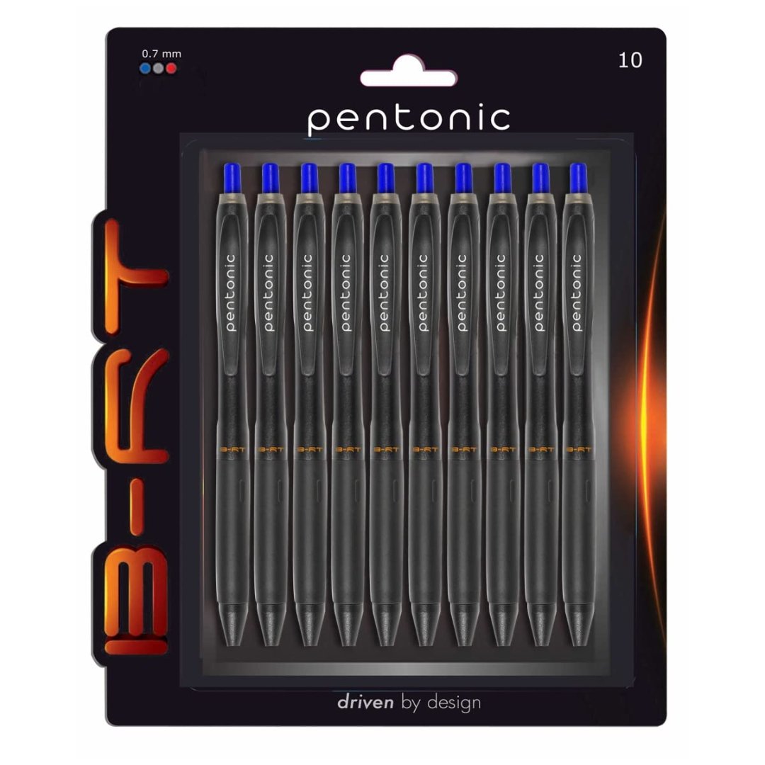 Pentonic 0.7m Ball Point Pen B-RT Blister Pack of 10 - SCOOBOO - Ball Pen