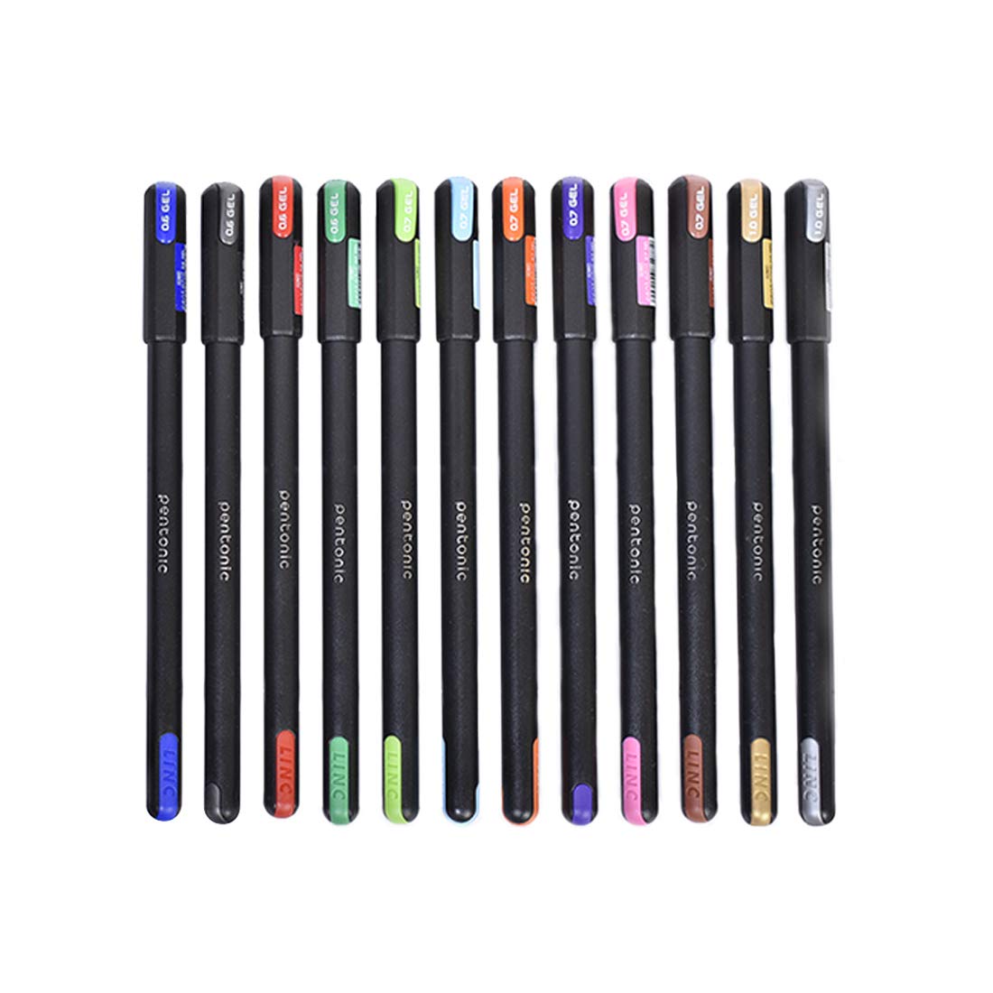 Pentonic Multicolour 0.6mm Gel Pen Set With Hard Box Case - SCOOBOO - 856 - Gel Pens