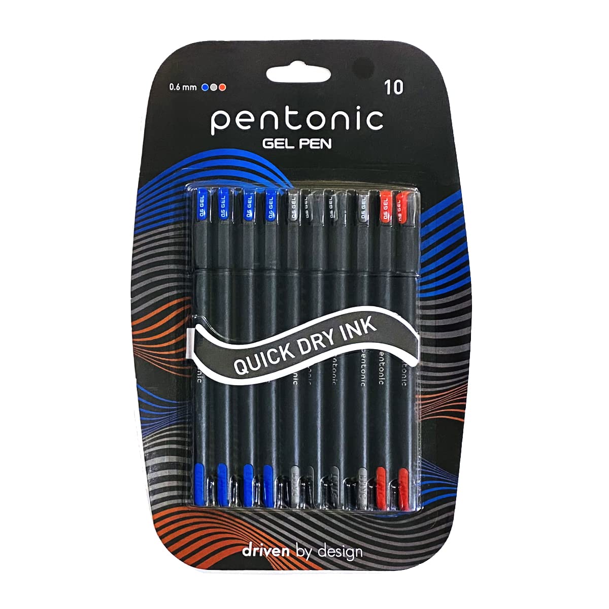 Pentonic Gel Pens 0.6mm Pack Of 10 SCOOBOO PENTONIC