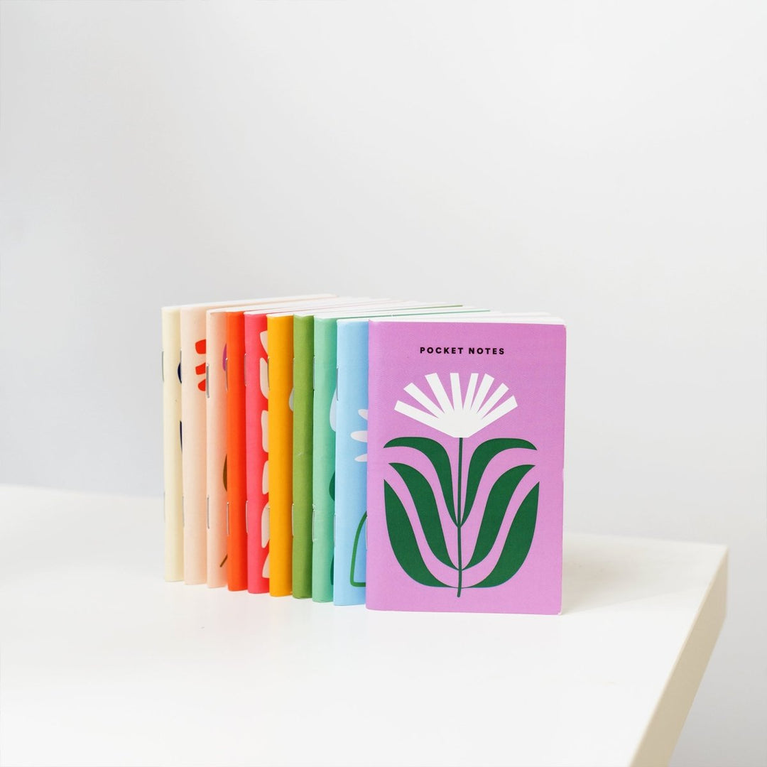 Piko Pocket Notebook - SCOOBOO - Set_Floral10 - Plain