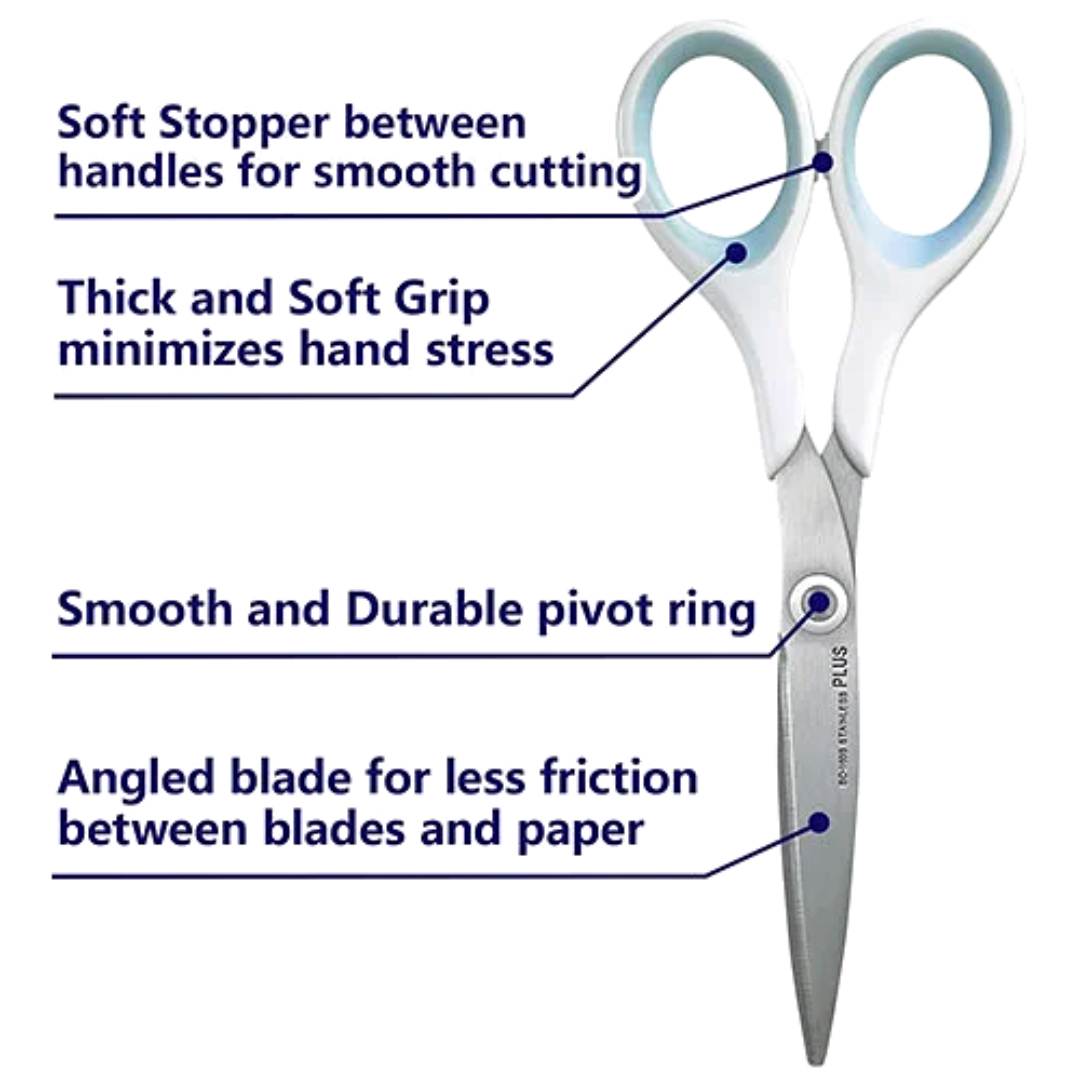 PLUS JAPAN Fitcut Slim Scissors-WHITE/BLUE - SCOOBOO - SC - 160S 34-225 - Scissor