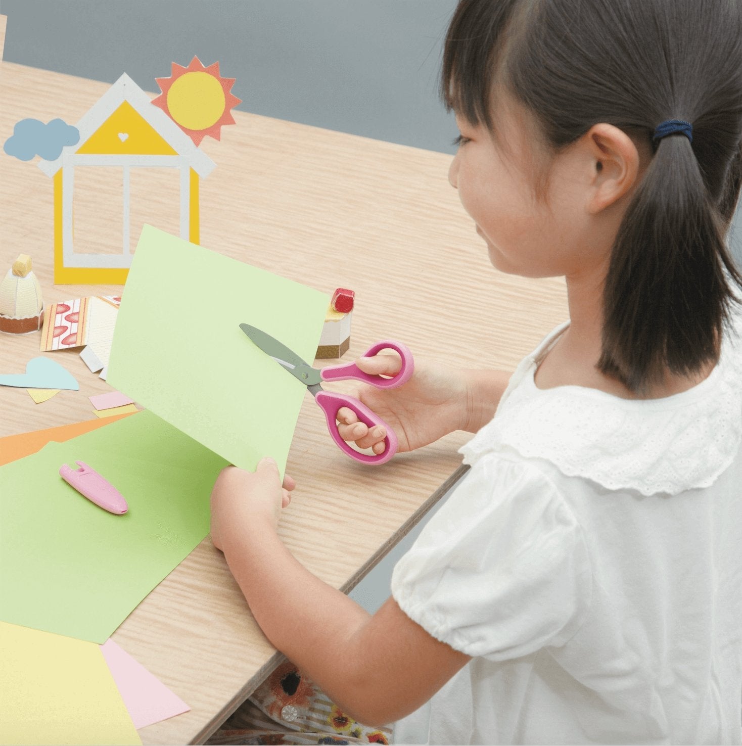 Plus Japan Left Handed Scissors for kids - SCOOBOO - SC-145ML YL - SCISSORS