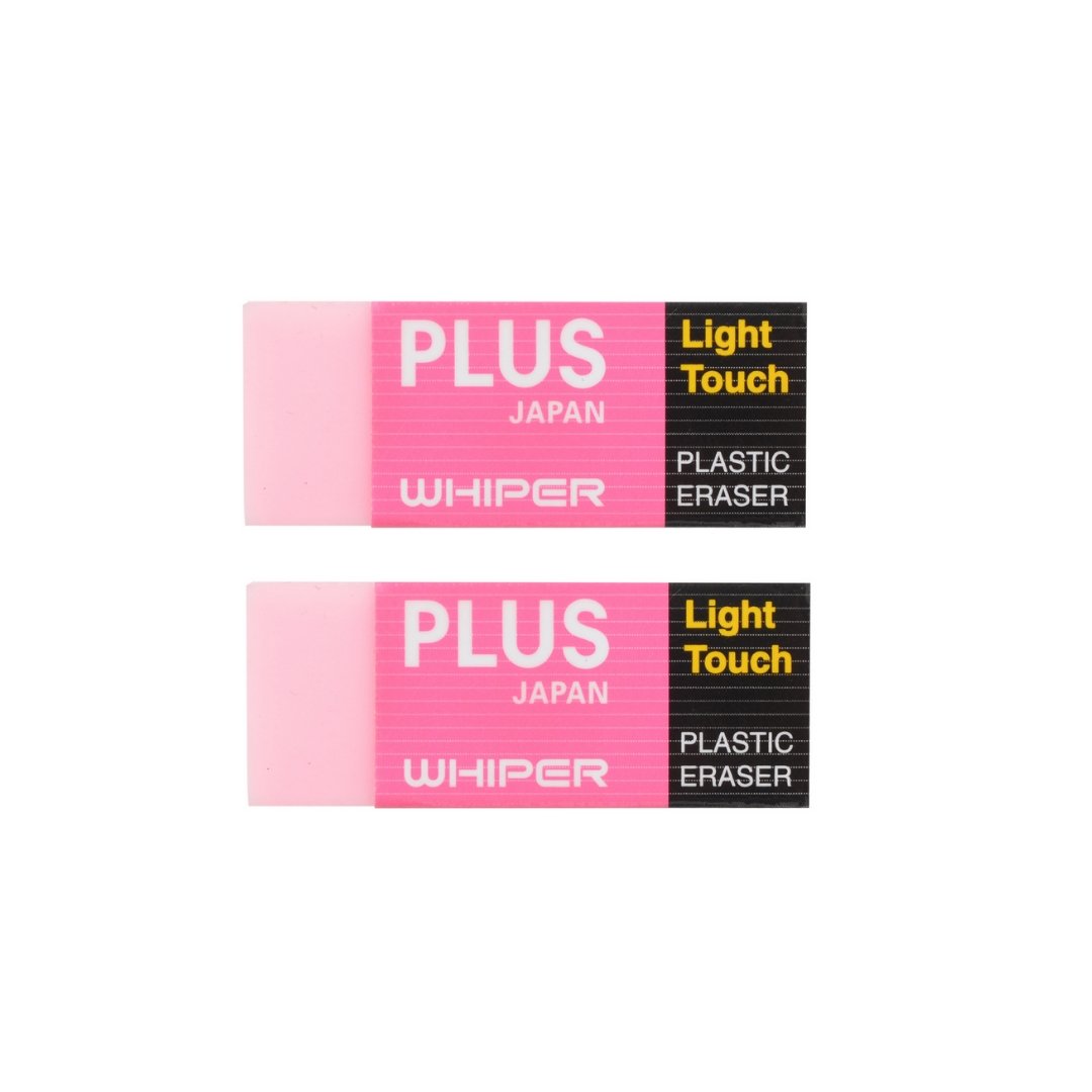 Plus Light Touch Plastic Eraser-Pack-Of-2 - SCOOBOO - ER-060PM - Eraser & Correction