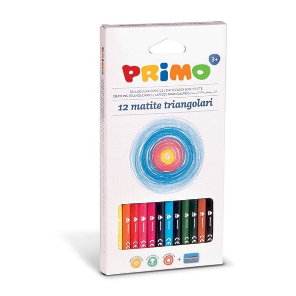 Primo Triangular Colour Pens - set of 12 - SCOOBOO - Coloured Pencils