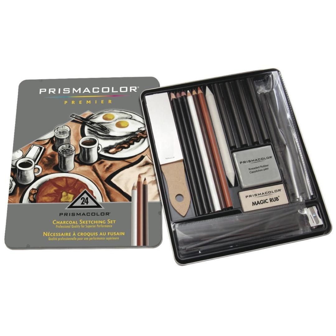 Prismacolor Premier Charcoal Set Pack Of 24 - SCOOBOO - SAN 24262 - Charcoal Pencil