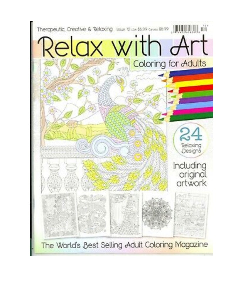 Relax with Art Coloring for Adults - SCOOBOO - Colouring book
