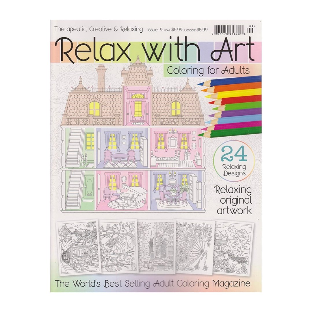 Relax with Art Coloring for Adults - SCOOBOO - Colouring book