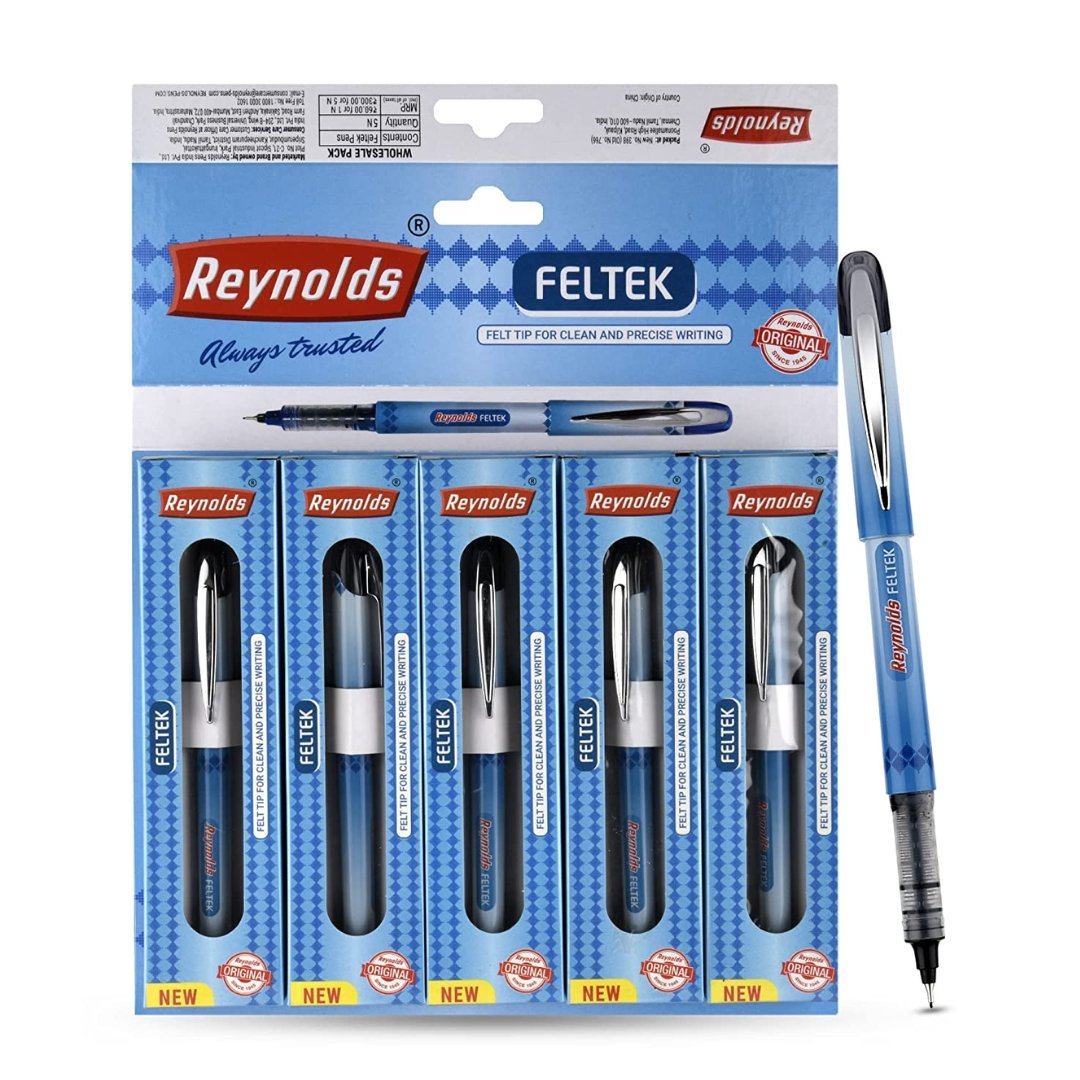 Reynolds Feltek Ball Pens Pack Of 5 - SCOOBOO - 2153074 - Ball Pen