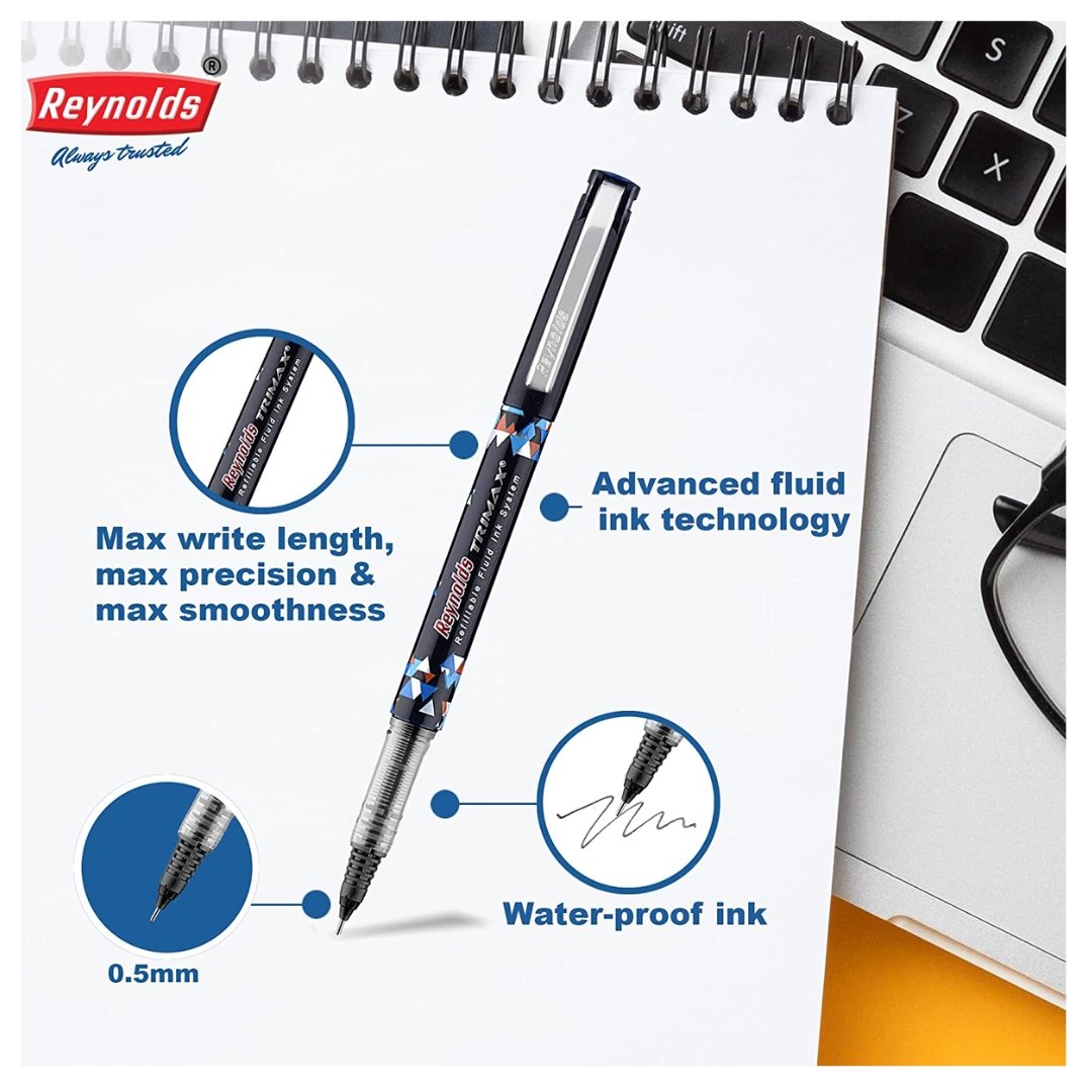 Reynolds Trimax 0.5mm Gel Pens - SCOOBOO - 2156817 - Gel Pens