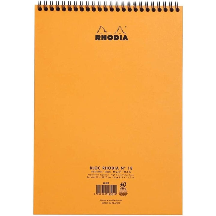 Rhodia Bloc N 18 Notepad A4 - SCOOBOO - 18500C - Ruled