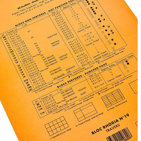 Rhodia Bloc N 19 Travers A4 - SCOOBOO - 19600C - Notepads